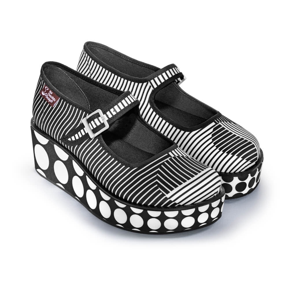 Hot Chocolate Design Chocolaticas Op Art Women's Mary Jane Platform